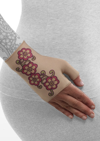 Juzo Soft Gauntlet in the BOHO BRIGHT Print Collection