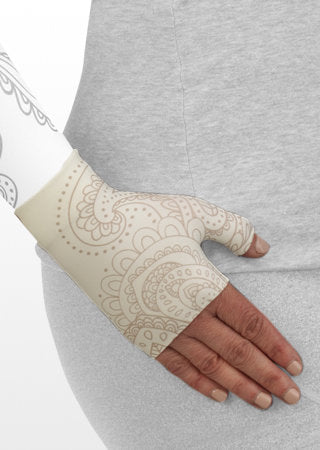 Juzo Soft Gauntlet in the BOHO CHICH IVORY Print Collection