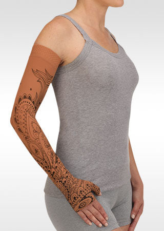 Juzo Soft Armsleeve Signature Print Boho Spirit Henna Cinnamon BackgroundHg Compression