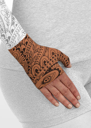 Juzo Soft Gauntlet w/Thumb (BOHO SPIRIT HENNA-CINNAMON)