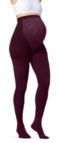 Jobst Opaque Maternity Compression Stockings in the 15-20 mmHg Compression Color Cranberry