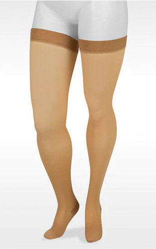 Juzo Basic Knee High Closed Toe 15-20 mmHg Compression Stockings in the Color Beige (4410AGFFSB14)