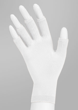 Juzo Soft Seamless Glove with Finger Stubs in the color White 2001ACFSLE06 M
