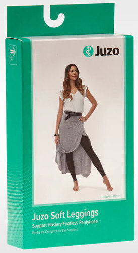 Product Packaging for the Juzo Soft Open Foot Leggings in the 15-20 mmHg | Compression Care Center