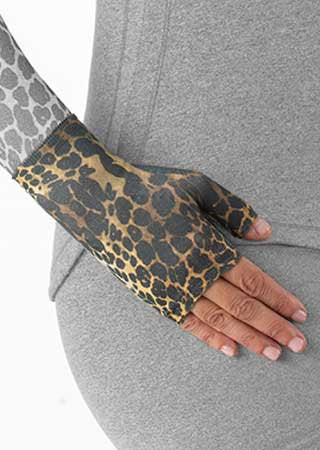Juzo Soft Gauntlet with Thumb Stub in the PROWLER Print