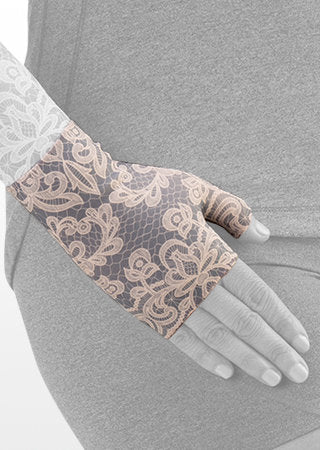 Juzo Soft Gauntlet with Thumb Stub in the VINTAGE LACE Print