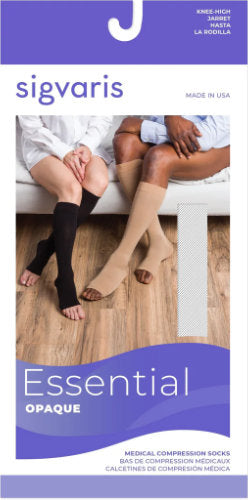 Sigvaris 863C 30-40 mmHg Unisex Compression Open toe Knee High Stockings Product Packaging