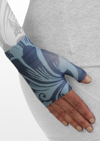 Juzo Soft Gauntlet in the BUTTERFLY FLOWER BLUE Print Collection