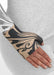 Juzo Soft Gauntlet with Thumb in the Print Collection BUTTERFLY FLOWER HENNA BEIGE