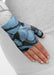 Juzo Soft Gauntlet with Thumb in the Print Collection BUTTERFLY MORPHO BLUE
