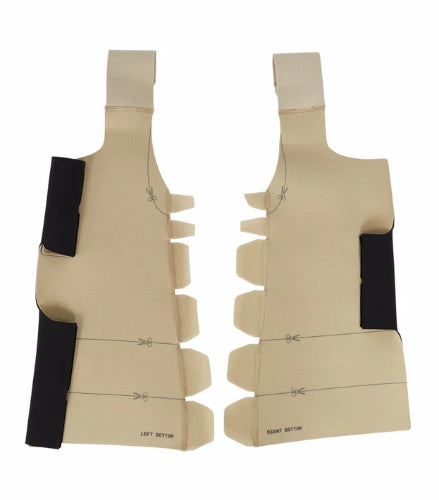 Picture of the two side panels of the circaid reduction kit vest before they are placed together.