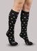 Lady wearing her Daisy Ease Bold Patterned 20-30 mmHg Compression Knee High Socks