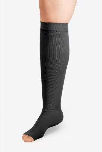 L&R ExoStrong Below Knee, Open Toe, Silicone Band, 30-40 mmHg (Single)