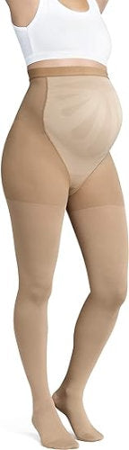 Jobst Opaque Maternity Compression Stockings in the 15-20 mmHg Compression Color Caramel