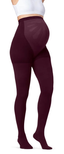 Jobst Opaque Maternity Compression Stockings in the 15-20 mmHg Compression Color Cranberry