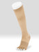 Juzo 2300FP14 Seamless Compression Toe Cap in Beige being worn with a Juzo compression stockiing