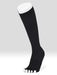 Juzo 2300FP10 Seamless Compression Toe Cap in Black being worn with a Juzo compression stocking