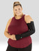 Juzo Lady wearing her Juzo Compression Arm and hand Wrap in the color Black