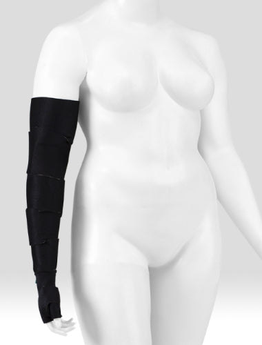 Juzo Compression Arm and Hand Wrap in the color Black