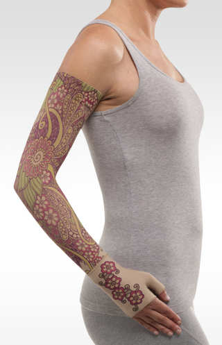 Juzo Soft Arm Sleeve (Print Series BOHO BRIGHT) 15-20 mmHg, 20-30 mmHg, and 30-40 mmHg Compression