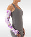 Juzo Soft Arm Sleeve with Silicone Band in the Iris Print Collection 15-20 mmHg, 20-30 mmHg, and 30-40 mmHg Compression