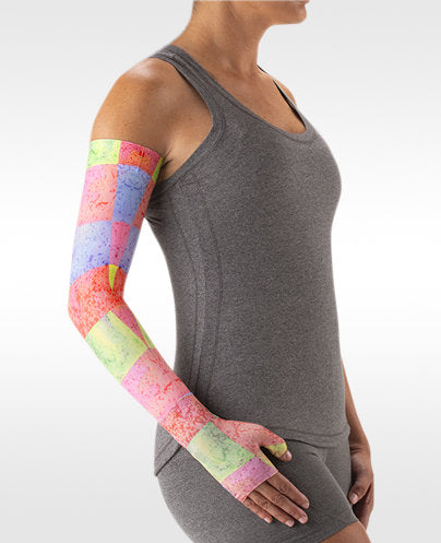 Juzo Soft Print Series Collection PATCH QUILT Arm Sleeve | 15-20 mmHg, 20-30 mmHg, 30-40 mmHg
