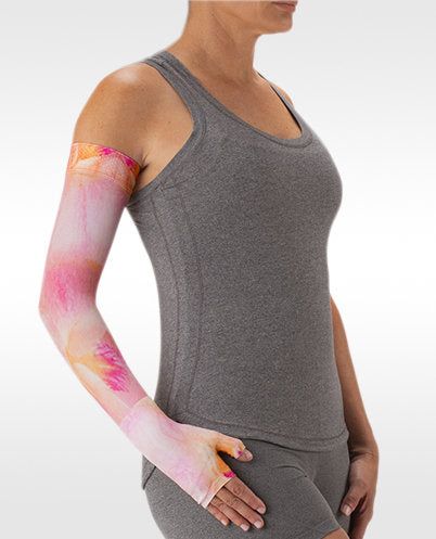 Juzo Soft Print Series Collection PINK ORCHID Arm Sleeve | 15-20 mmHg, 20-30 mmHg, 30-40 mmHg