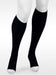 Juzo Move Open Toe Knee High Compression Stockings with Silicone Dot Band | Color Black