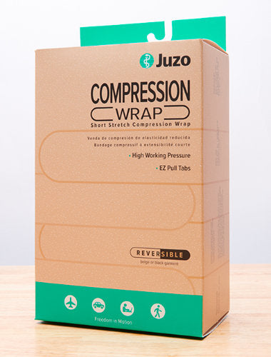 Product packaging for the Juzo Compression Foot Wrap