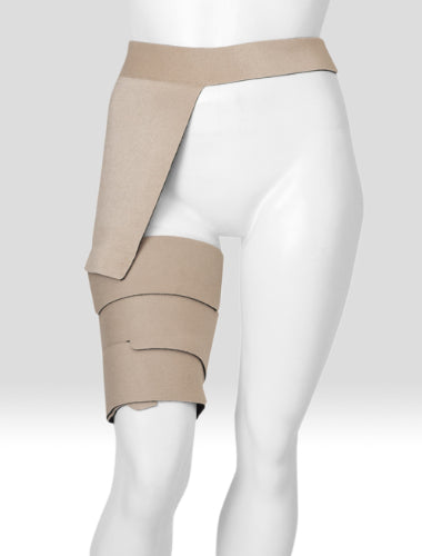 Juzo Compression Wrap Hip Attachment and Thigh Wrap in the Color Beige