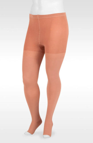 Juzo Dynamic Open Toe Waist High 30-40 mmHg Compression Stockings in the Color Beige