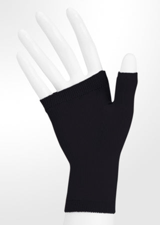Juzo Gauntlet with thumb, 15-20 mmHg compression in the color black 2000ACLE10 M
