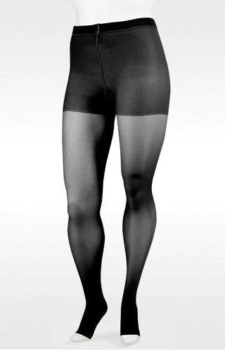 Juzo Naturally Sheer 20-30 mmHg Compression Pantyhose in the Color Black| Compression Care Center