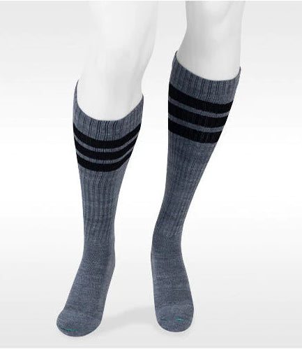 Juzo Power Comfort Knee High 15-20 mmHg Compression Sock Retro Heather Gray 2600ADFF17