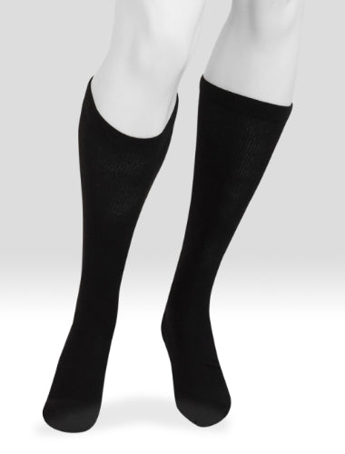 Juzo Power Lite Knee High Compression Socks 15-20 mmHg in the color Black |@ CompressionCareCenter.com an Authorized Juzo Reseller