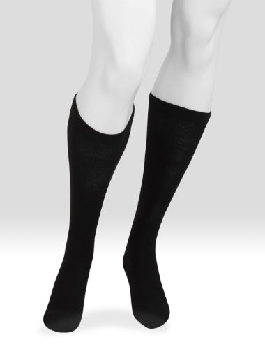 Juzo Power Vibe Knee High Compression Socks in the design Black
