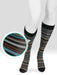 Juzo Power Vibe Knee High Compression Socks in the design Super Stripe
