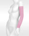Display showcasing the Juzo Soft Arm Sleeve with Silicone Dot Band in the color Pink