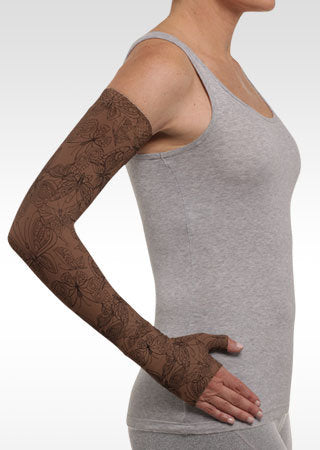 Juzo Soft Arm Sleeve Butterfly Henna Chestnut Print Series 15-20 mmHg, 20-30 mmHg, and 30-40 mmHg Compression