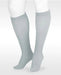 Display leg showing the Juzo Soft Closed Toe Knee High 20-30 mmHg Compression Stockings wtih Silicone Band in the Juzo Trend Color Moonstone