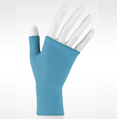 Juzo Soft Gauntlet 30-40 mmHg compression in the color Blue Bayou