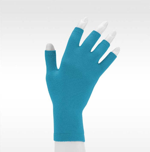 Juzo Soft Seamless Glove w/Finger Stubs, 20-30 mmHg Trend Color Blue Bayou