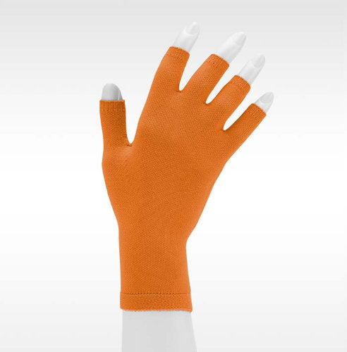 Juzo Soft Seamless Glove w/Finger Stubs, 20-30 mmHg Trend Color Orange Moon