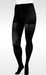 Lady wearing Open Crotch Juzo Soft Waist High Pantyhose in the 30-40 mmHg Compression | Color Black