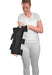 Lady wearing her Lohmann and Rauscher ReadyWrap arm extremity garment in the color black