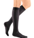 Lady wearing Mediven Sheer & Soft 8-15 mmHg Compression Knee Highs in the color Ebony