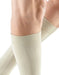 Up close look at the top band and ribbing of the Mediven for Men Classic Compression Socks in the color Tan