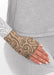 Juzo Soft Gauntlet with Thumb Stub in the PAISLEY HENNA-BEIGE Print