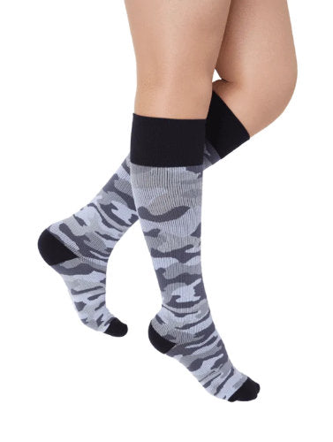 Rejuva Camo Black Gray Compression Socks
