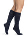 Sigvaris 151C Sea Island Cotton Women's Knee High Compression Socks, 15-20 mmHg, Color Navy